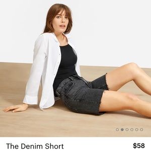 Everlane Black Denim Shorts size 28
